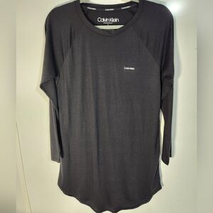 Calvin Klein Women's Black Long Sleeve Nightshirt, Size Medium, NWOT